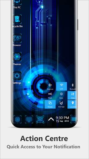 Techno 3D Stylish Theme for Computer Launcher screenshot 2