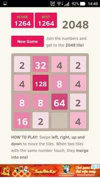 Mini Game 2048 ( Simple game - Relaxing game ) स्क्रीनशॉट 5