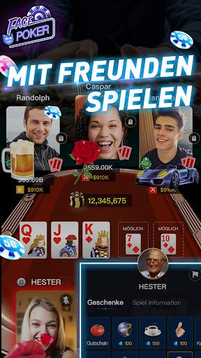 Face Poker - Live Video Poker screenshot 1