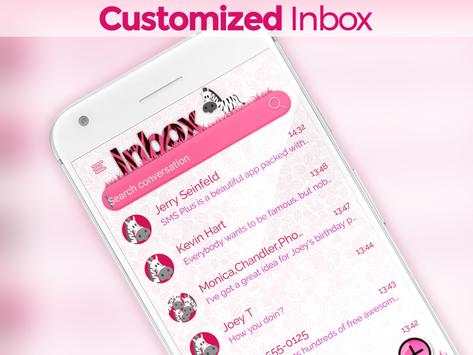 Cute Pink SMS Theme screenshot 6