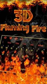 Clavier de feu rouge flamboyant 3D screenshot 1