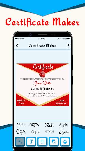 Certificate Creator - Templates & Design Maker screenshot 3