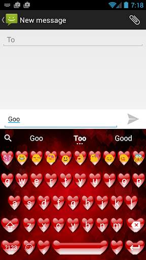 Valentine Red Emoji Keyboard screenshot 2