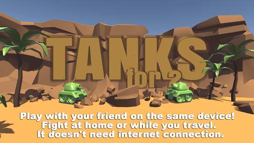 Tanks 3D for 2 players on 1 device - split screen screenshot 1