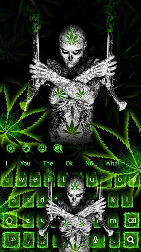 Gunman Weed Rasta Cool Keyboard स्क्रीनशॉट 4