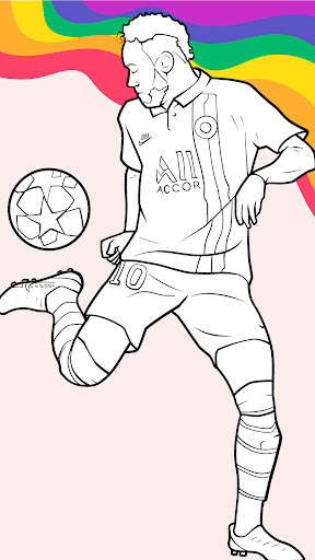 Draw Coloring Football Players screenshot 3