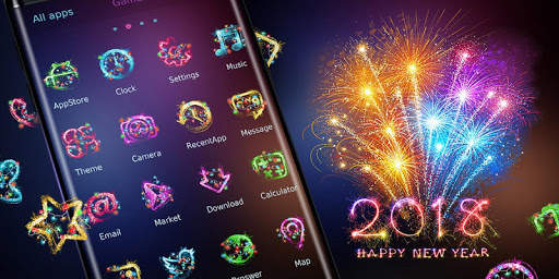 New Year Go Launcher Theme screenshot 5