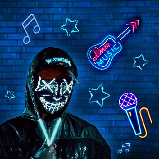 Neon, Mask, Man Themes, Live Wallpaper screenshot 4
