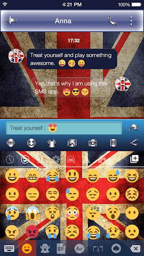 UK Keyboard Emoji Skin screenshot 1