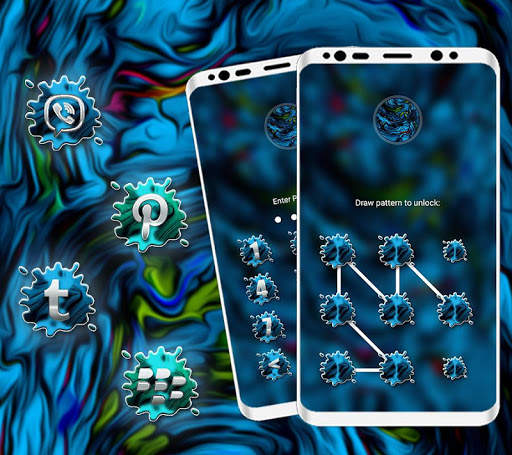 Oil Paint Launcher Theme 5 تصوير الشاشة