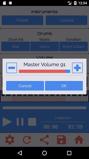 Composer lite - Algorithmic musical composer screenshot 15