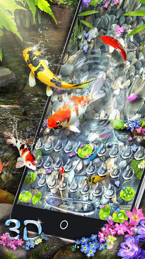 Lively 3D Koi Fish Keyboard screenshot 1