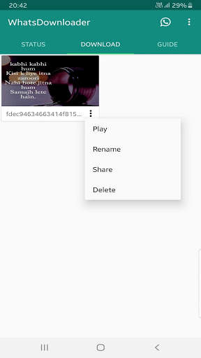 Status Downloader for Whatsapp 2 تصوير الشاشة