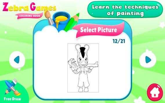 Zebra Games Coloring Books screenshot 5