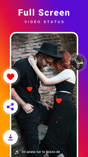 Full Screen HD Video Status - Romantic Status screenshot 1