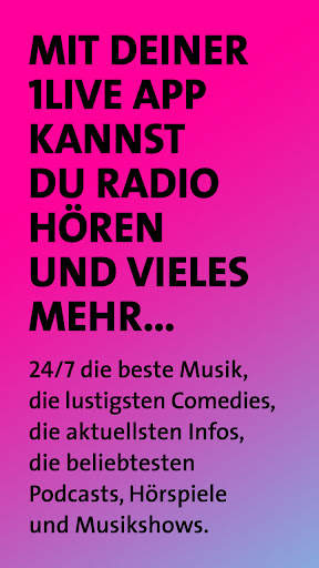 1LIVE: Radio, Musik & Podcasts screenshot 1