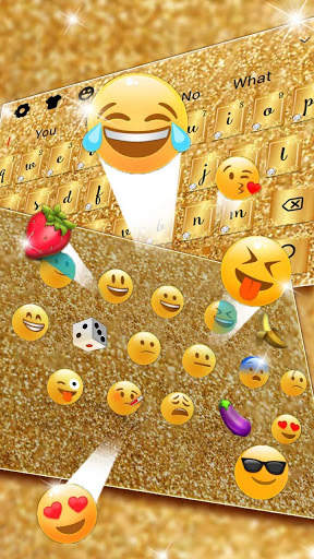 Love Gold Glitter Keyboard screenshot 3