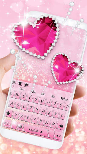 Pink Diamond Love Keyboard screenshot 1