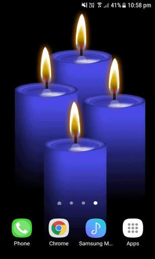 Blue Candles Live Wallpaper screenshot 3