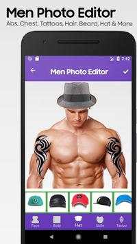 Men Photo Editor : Hair styles,Abs,Mustache,Beard 3 تصوير الشاشة