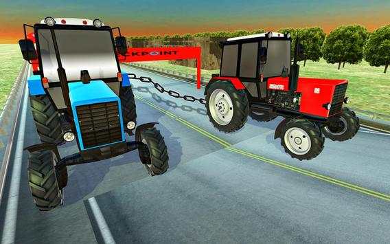 Chained Cars Driving : Tractor Farming Simulator screenshot 2