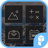Black Square Icon Pack icon