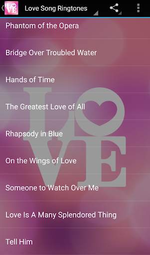 Love Song Ringtones screenshot 2