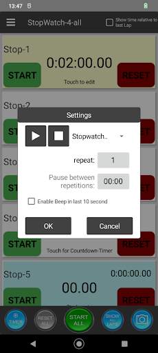 StopWatch 4 all Lite screenshot 5