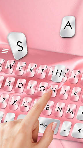 Pink Silk Keyboard Theme screenshot 1