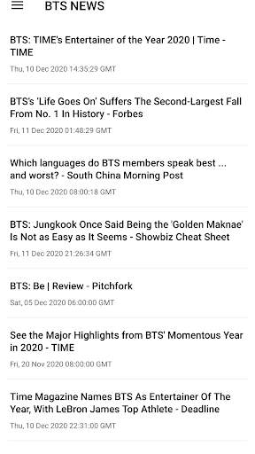 BTS NEWS screenshot 2
