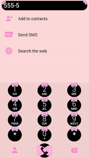 Dialer Ribbon Pink Pastel Theme screenshot 3