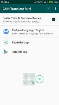 Chat Translate Mini स्क्रीनशॉट 1