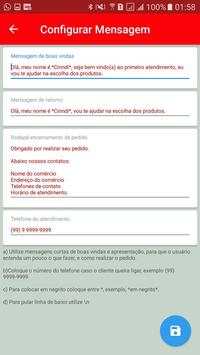 Bot WhatsApp e Facebook auto atendimento delivery screenshot 3