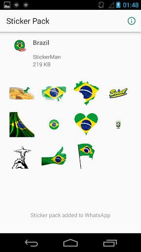 adesivos brasil para whatsapp screenshot 1