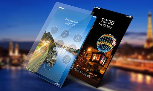Paris Night Lock Screen 2 تصوير الشاشة
