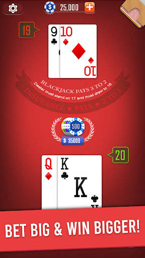 Blackjack 21 card game 4 تصوير الشاشة