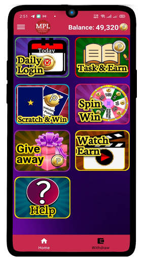 M.P.L : Earn Money, Free Diamonds, Free UC screenshot 1