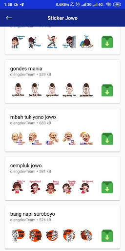 sticker jowo terbaru - Whatsapp Sticker funny screenshot 1