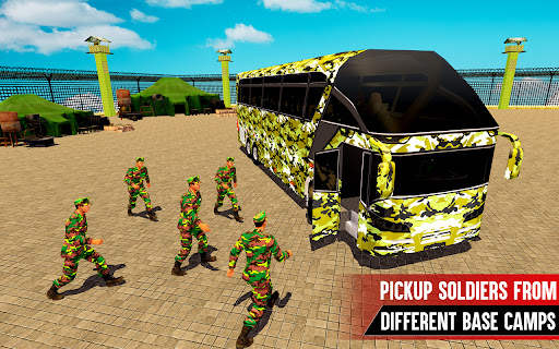 US Army Bus Driving: Bus Games screenshot 1