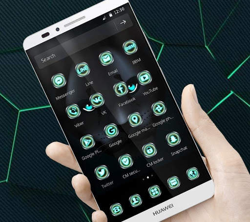 Black Tech Leopard Theme 6 تصوير الشاشة