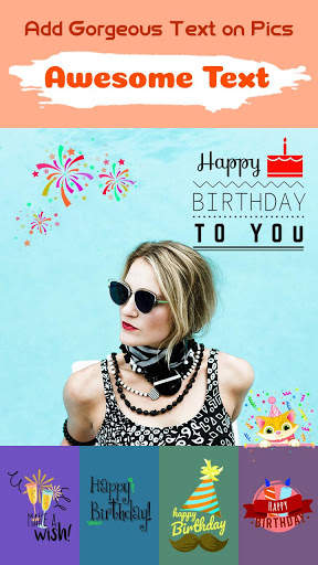 Birthday Greeting Cards Maker: photo frames, cakes screenshot 4