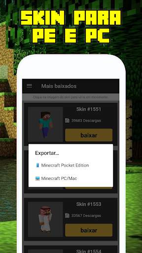 SkinsCraft - Skins para Minecraft PE Grátis screenshot 3