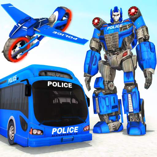 Gorilla Robot transforming game: Bus Robot Car war 1.0