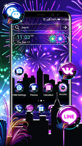 New Year Fireworks Theme screenshot 1