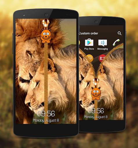 Lion Zipper Lock Screen 5 تصوير الشاشة
