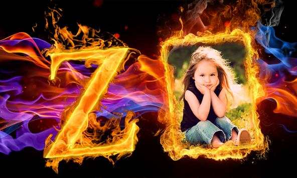 Fire Text Photo Frame App screenshot 3
