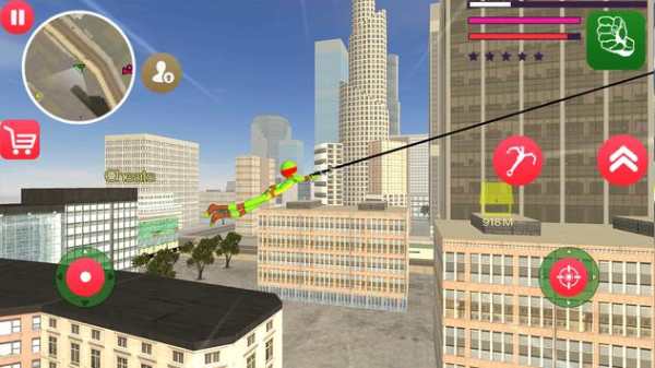 Raphael Ninja Stickman Rope Hero Green Gang Hero screenshot 5