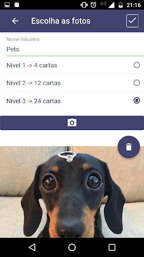 Jogo da memória suas fotos screenshot 3