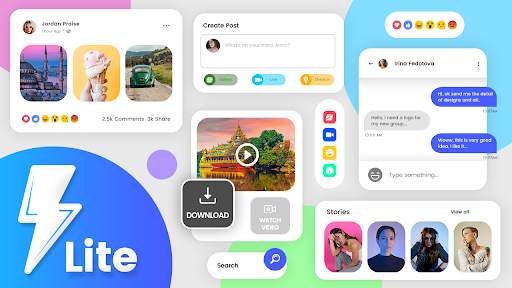 Faster for Facebook Lite : Lite for Facebook screenshot 1