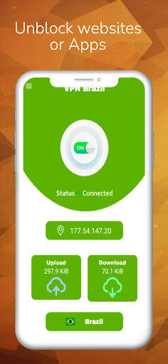 VPN Brazil - Unlimited Free VPN 🌐 ‏⭐✓ screenshot 1